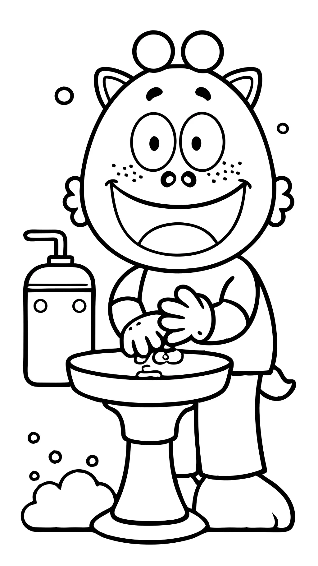 wash your hands coloring page